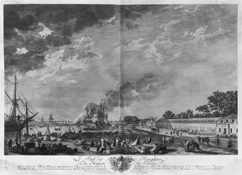 Porto di Rochefort, visto dal magazzino delle colonie, serie di 